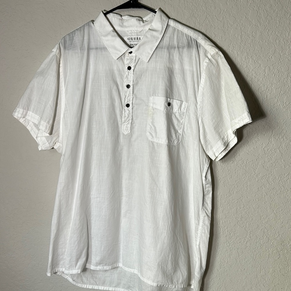 Mens XXL Guess slim fit collared t-shirt